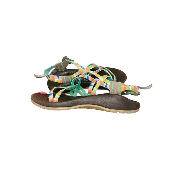 Chaco Kids Multi-Color Strappy Sport Sandals  4 Adjustable Straps Outdoor Beach - Picture 10 of 11
